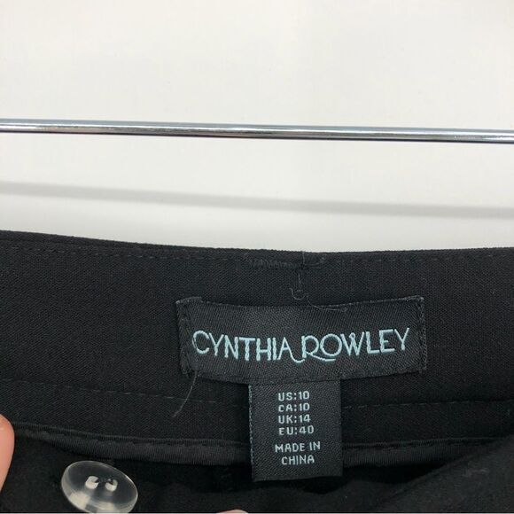CYNTHIA ROWLEY Black Ankle Trouser Size 10 - Picture 5 of 6